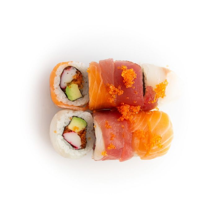 Sushi specialroll Rainbow - sushi delivery Nitra